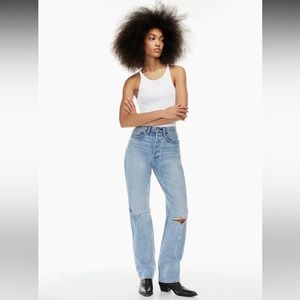 Aritzia Denim Forum The Joni High Rise Loose Fit Women’s Size 28W x 32L